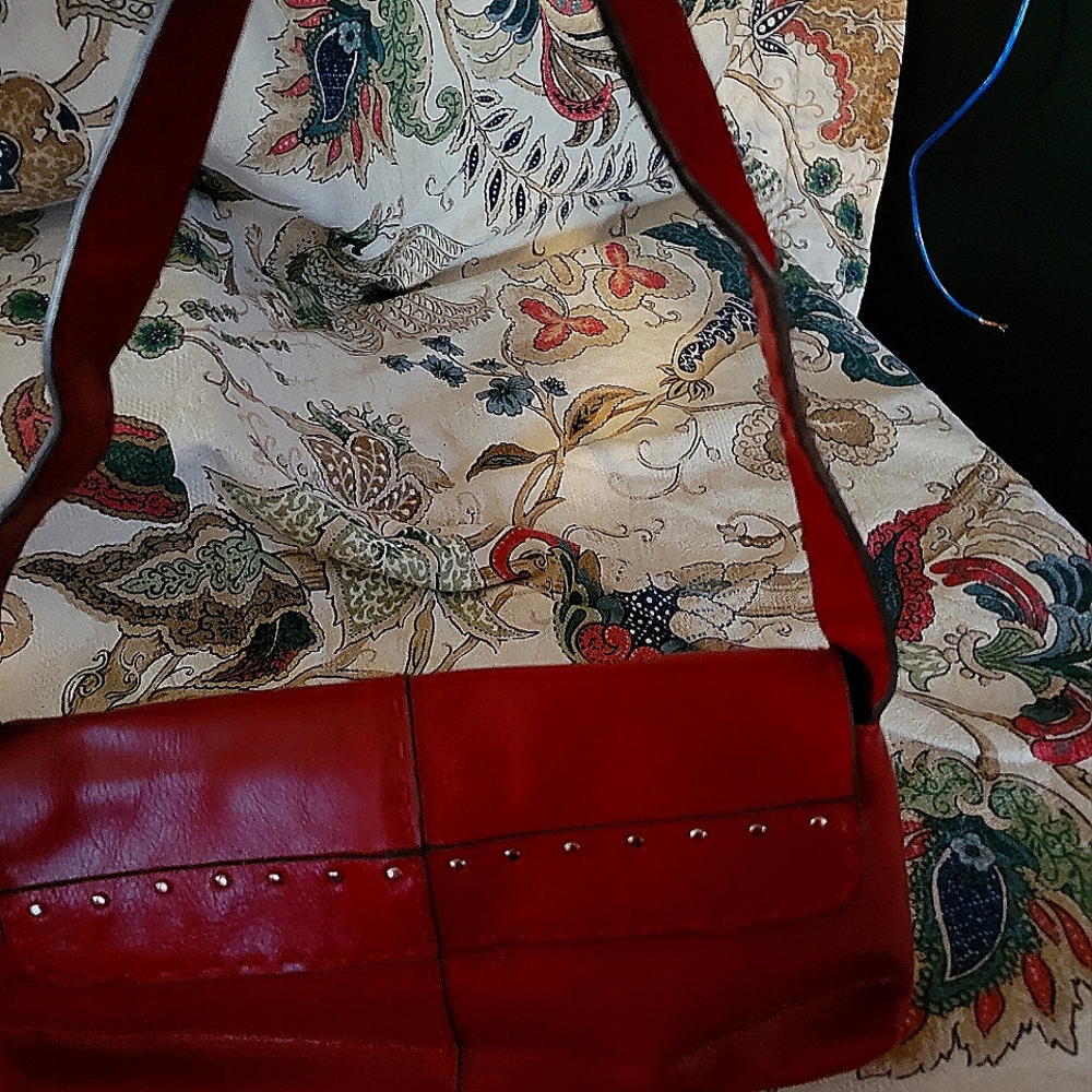 Cute little red leather handbag